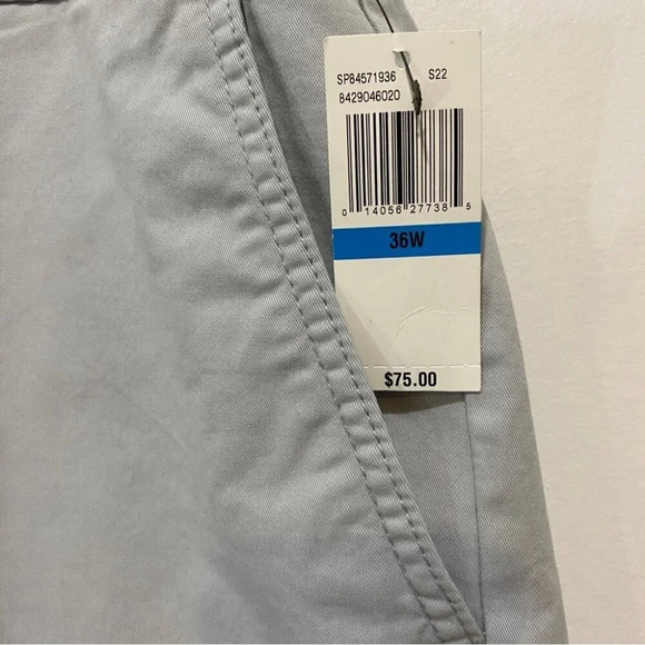 NWT Van Heusen Cargo Shorts 36 Stretch Cotton 8in Inseam- Stone Grey - Picture 5 of 16